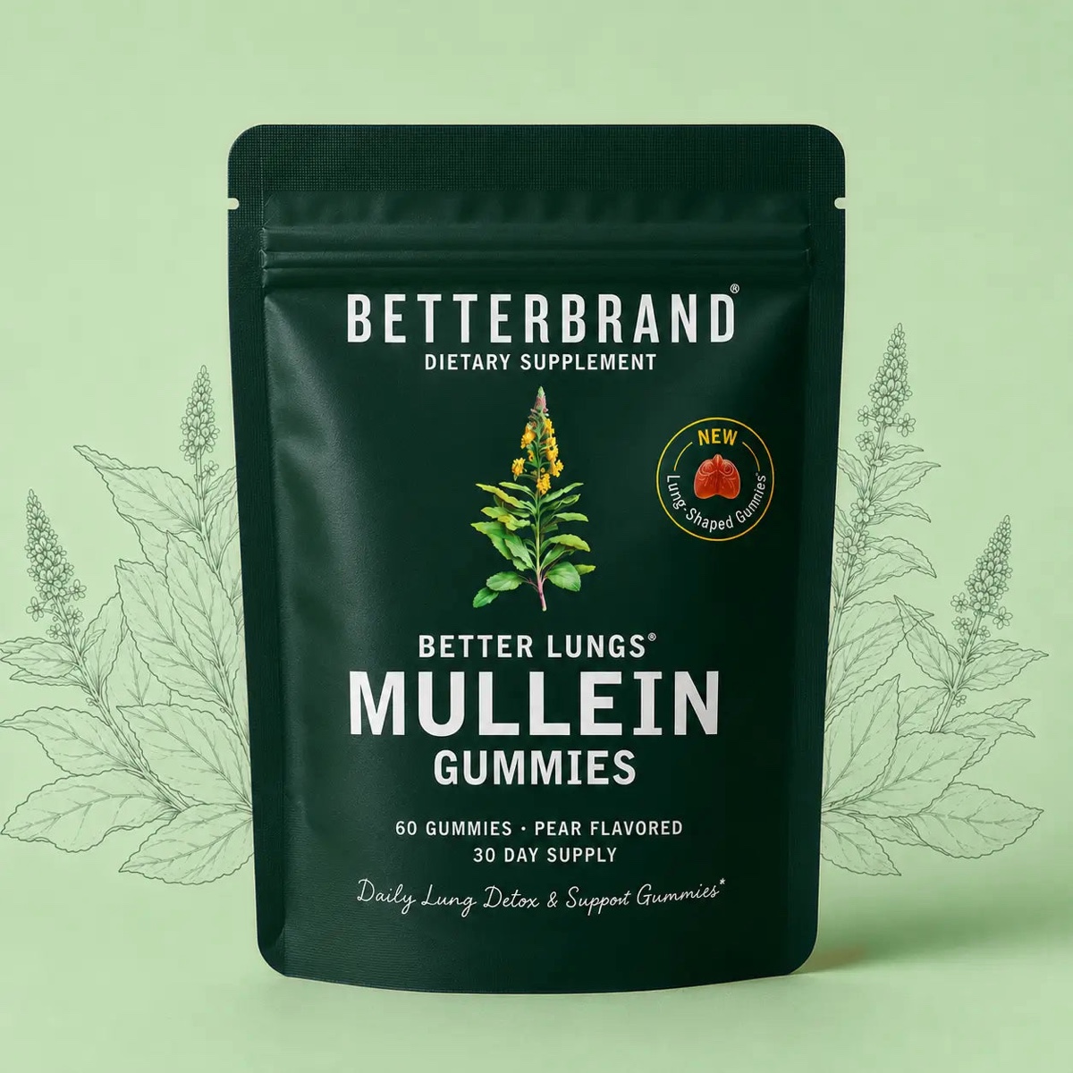 BetterLungs Mullein Gummies pouch