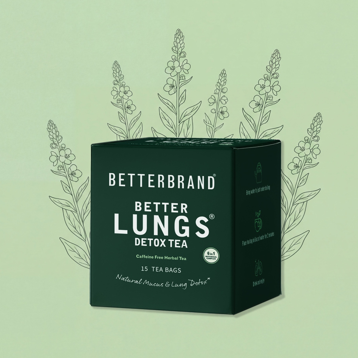 BetterLungs Detox Tea box
